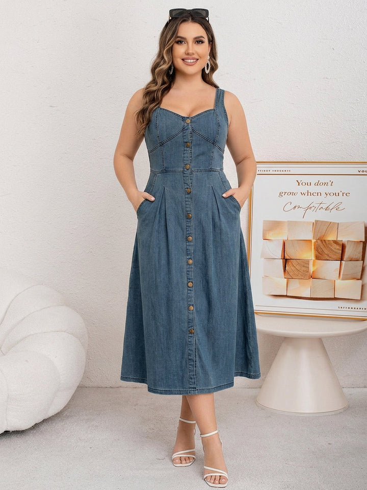 Cataleya Napitus Denim-mekko