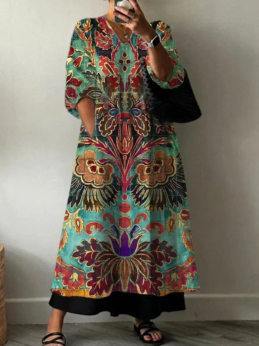 Elegantti Mekko Carolina-printillä