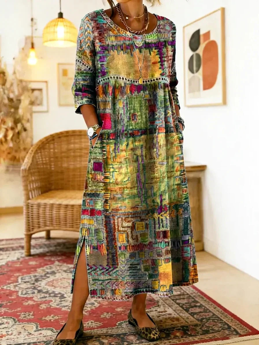 Kit | Printattu Midi Mekko