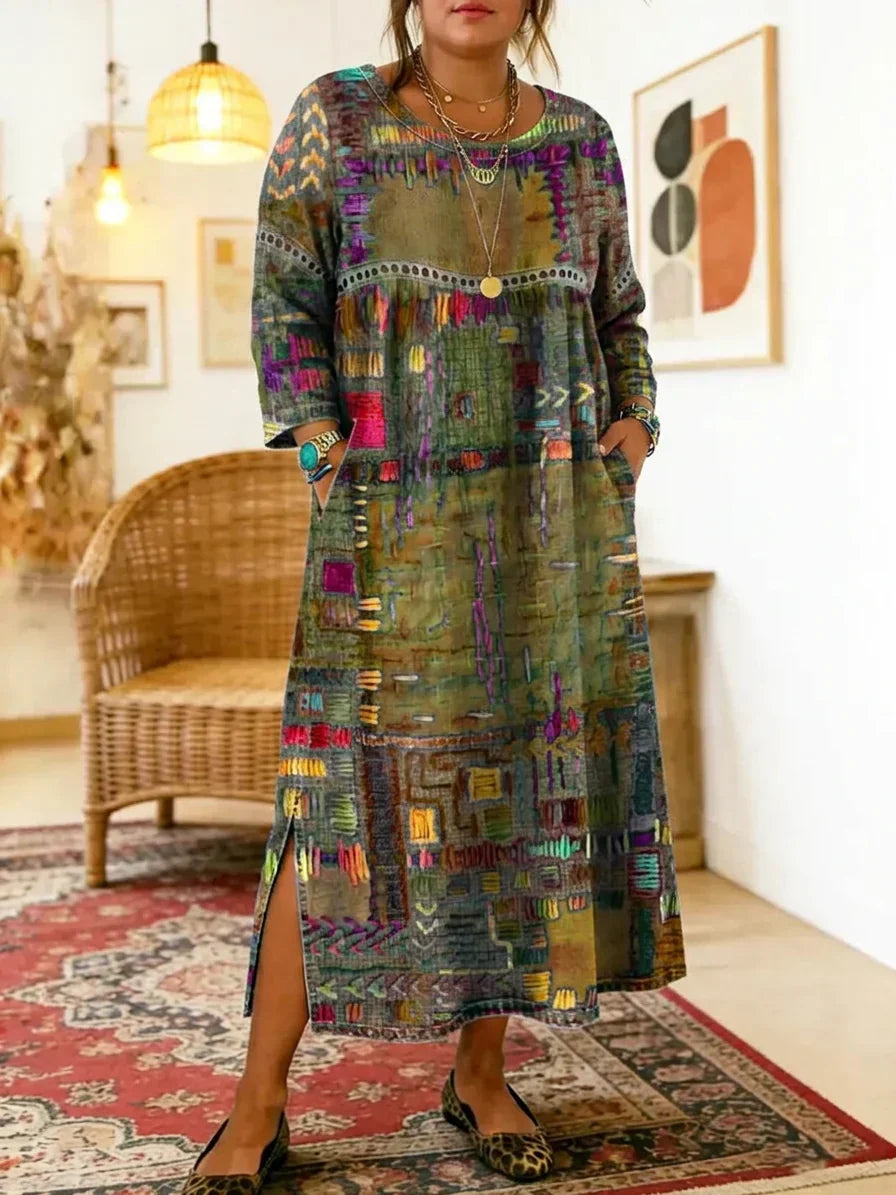 Kit | Printattu Midi Mekko