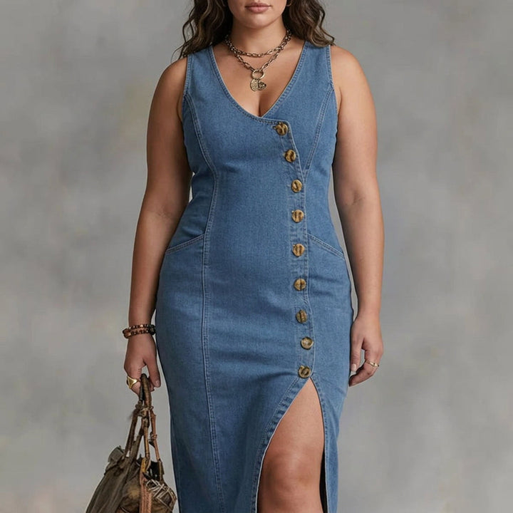 Noa Olkaimeton Denim-mekko