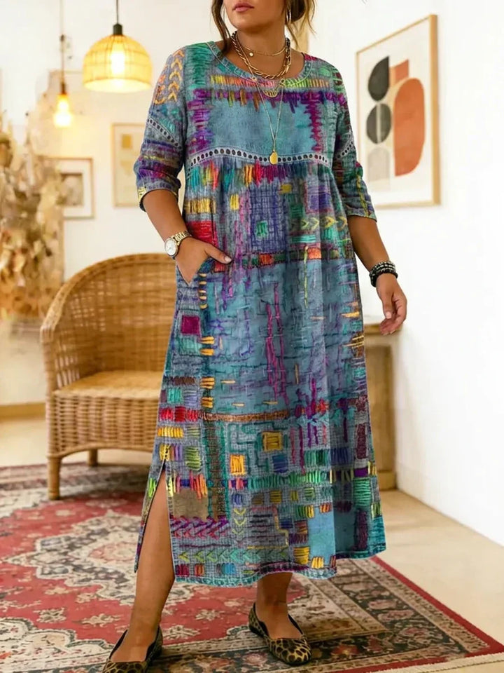 Kit | Printattu Midi Mekko