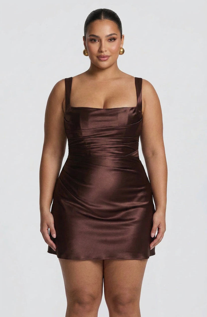 Yvaine Mini Dress - Luumu Ruskea