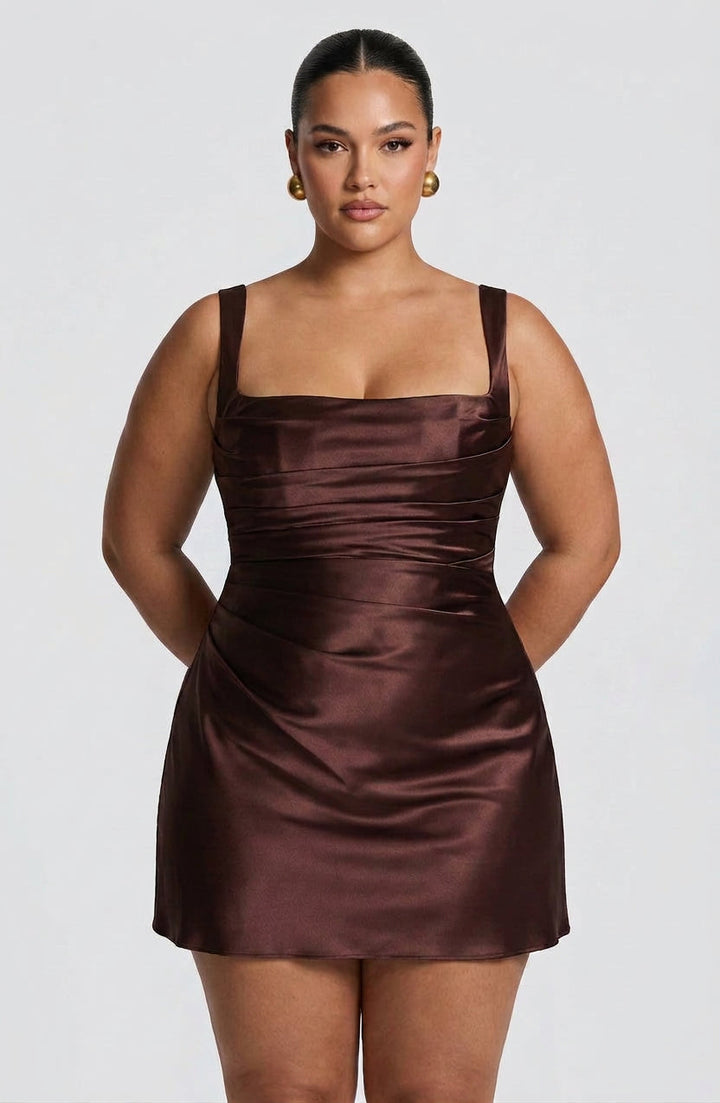 Yvaine Mini Dress - Luumu Ruskea