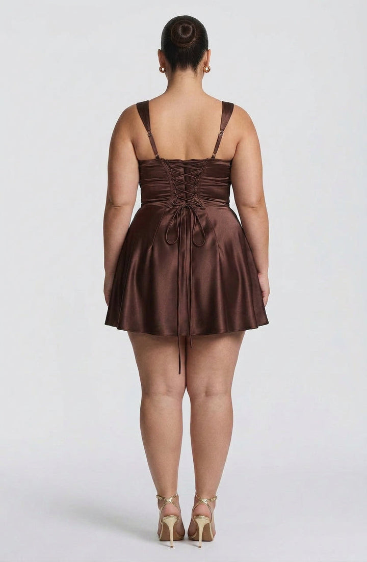Yvaine Mini Dress - Luumu Ruskea