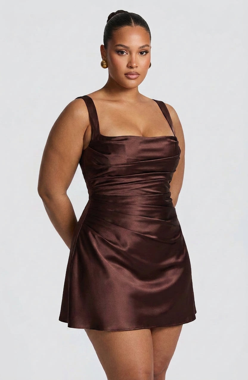 Yvaine Mini Dress - Luumu Ruskea
