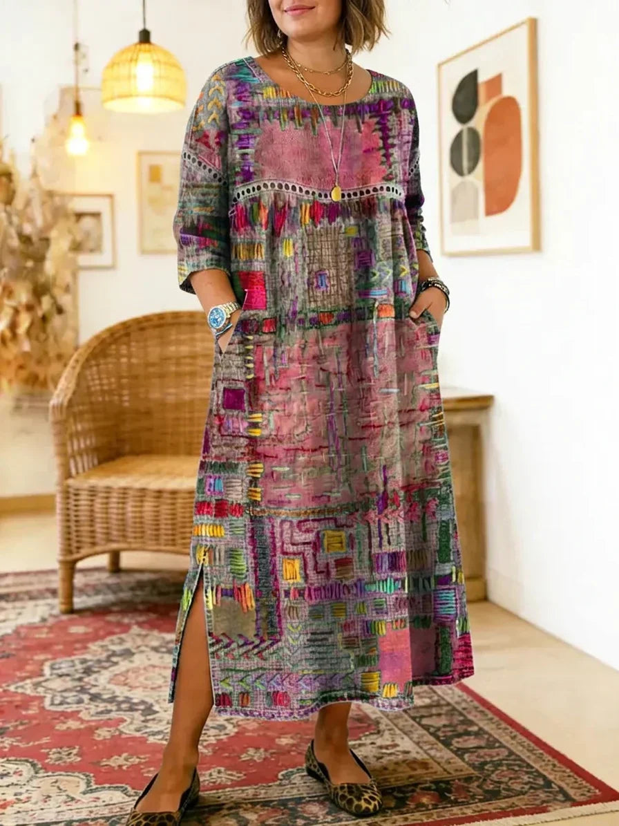 Kit | Printattu Midi Mekko