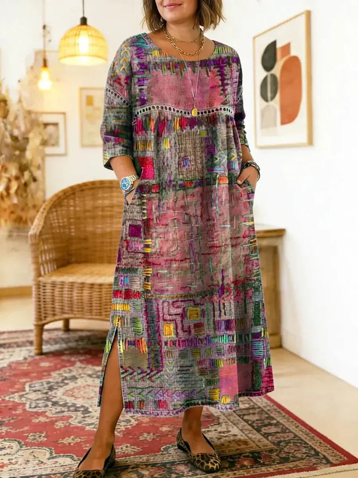 Kit | Printattu Midi Mekko
