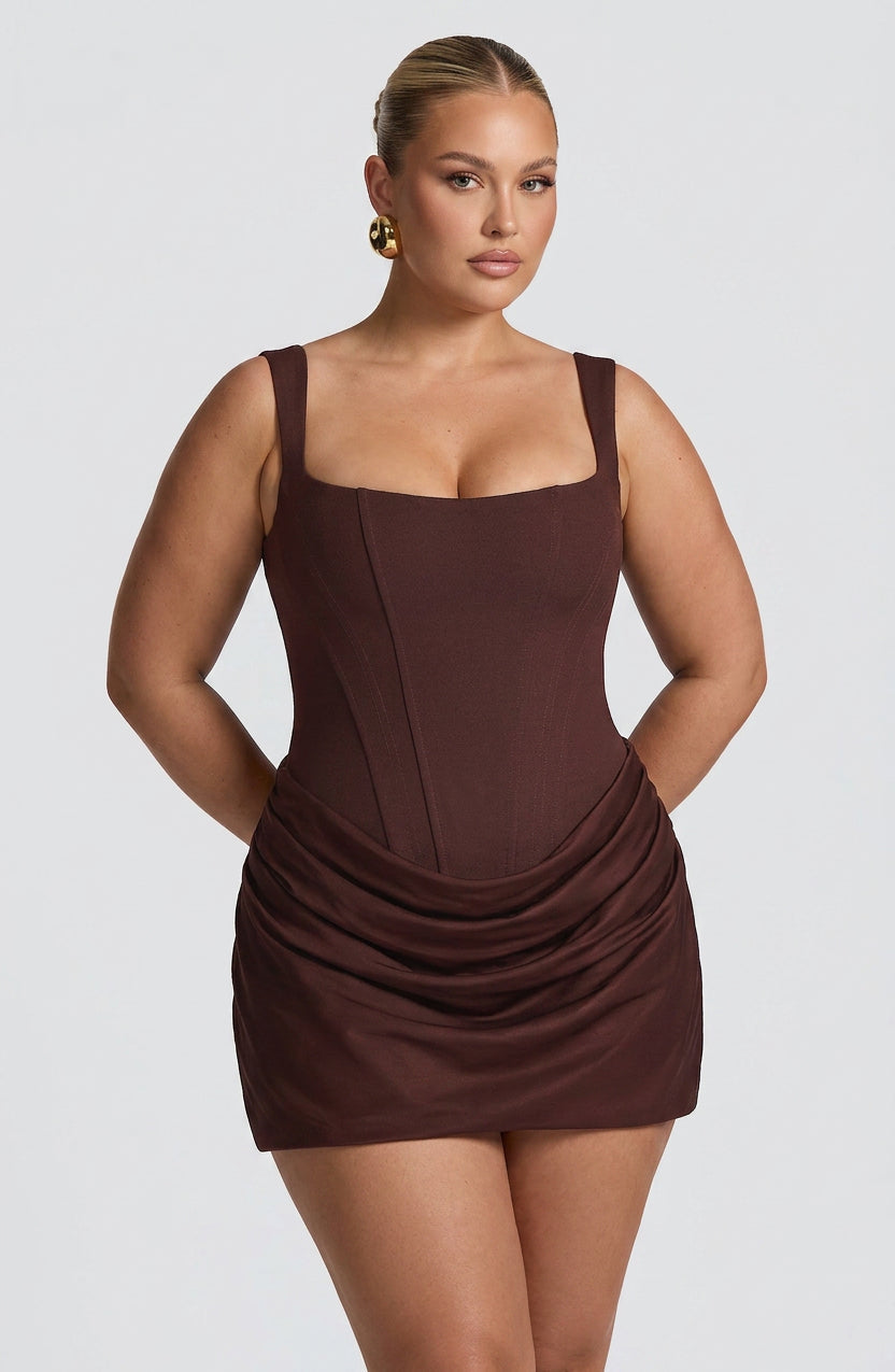Seren Mini Mekko - Plum Brown