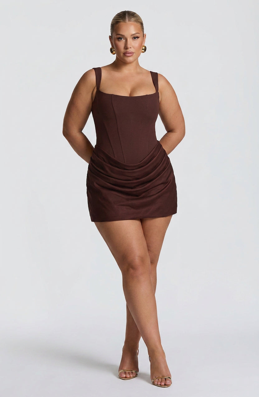 Seren Mini Mekko - Plum Brown