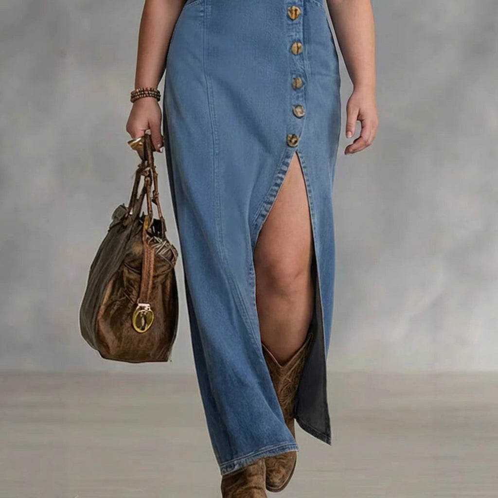Noa Olkaimeton Denim-mekko
