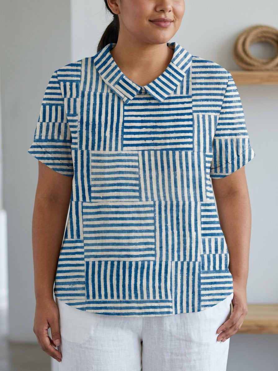 Anaïs | Raidallinen Patchwork-paita
