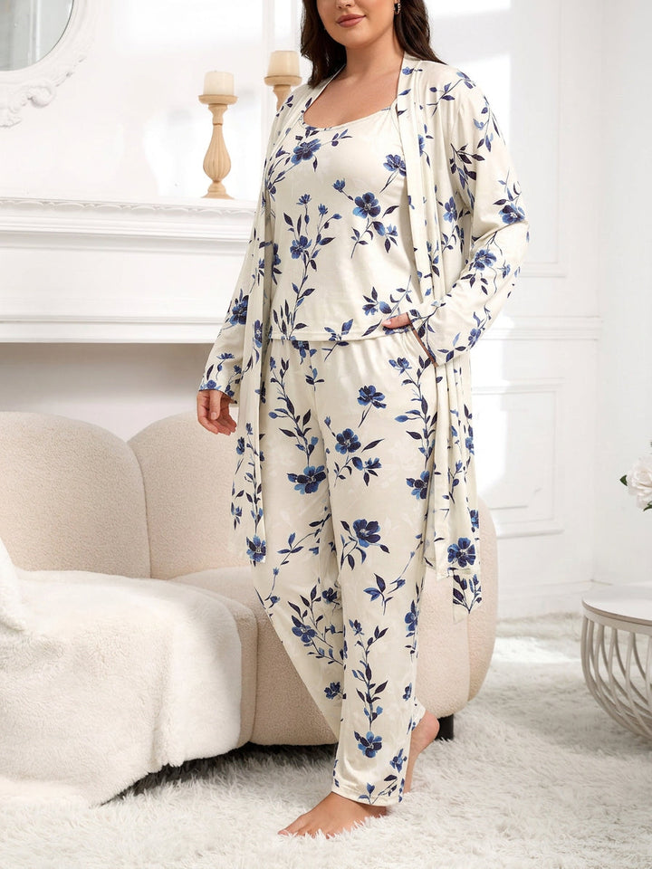 Nadya | Vintage Kukallinen Pyjama Setti