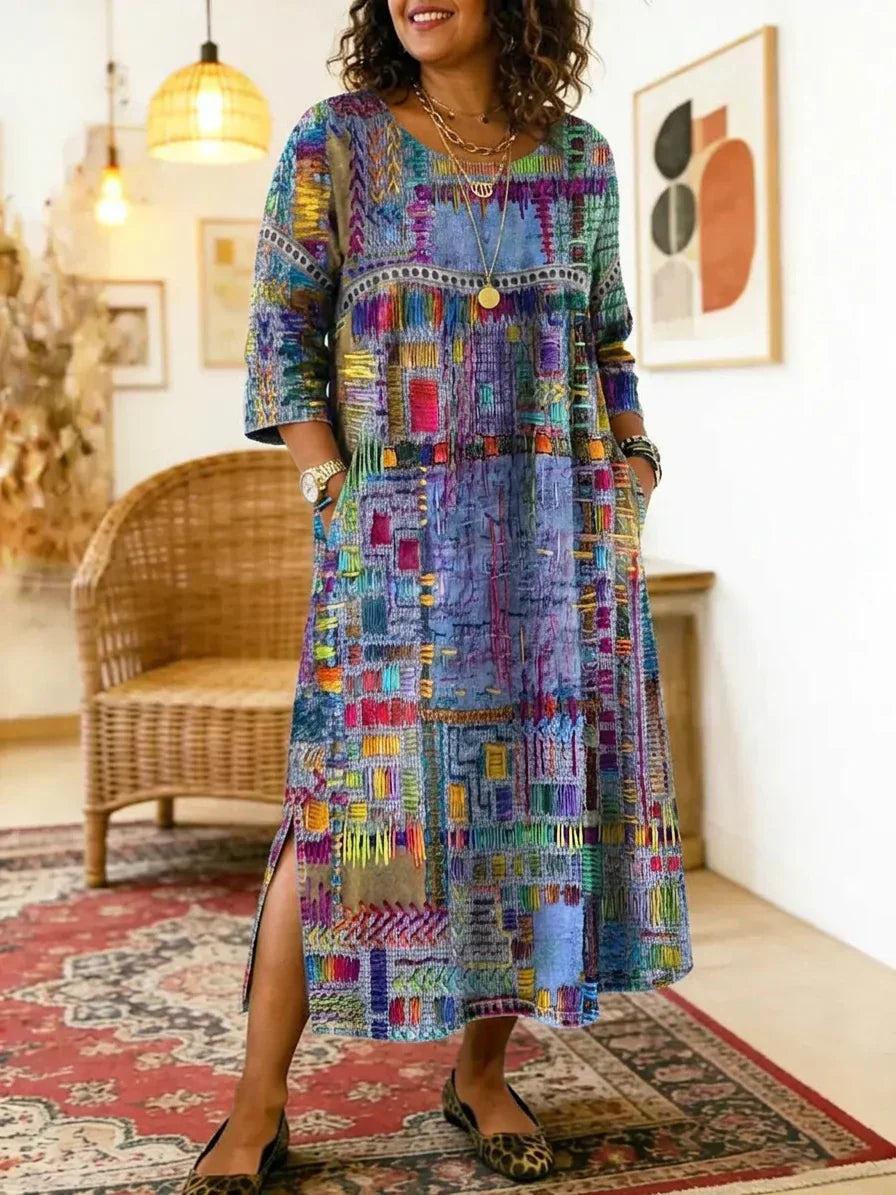 Kit | Printattu Midi Mekko