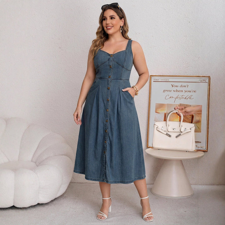 Cataleya Napitus Denim-mekko