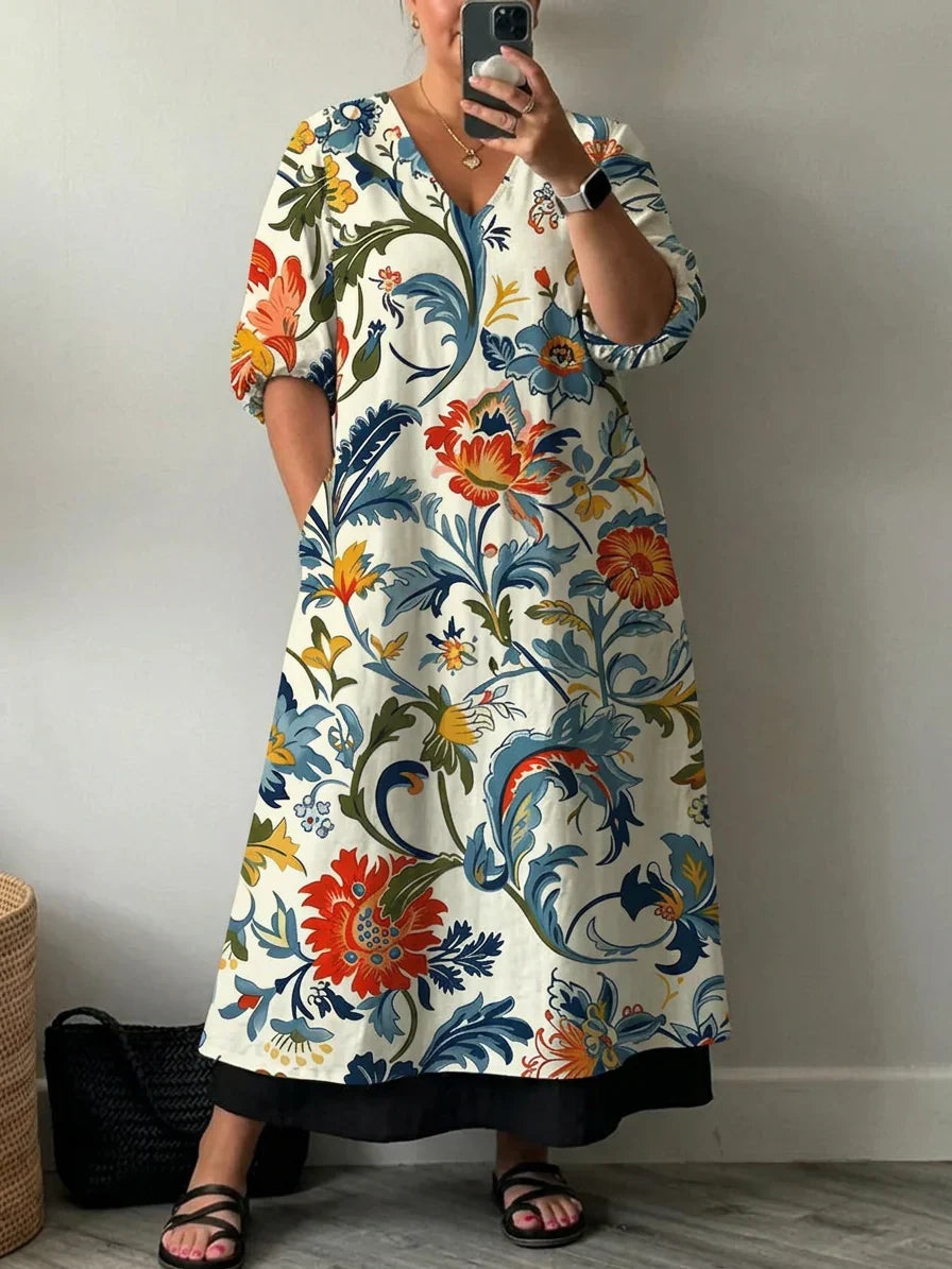 Elegantti Painettu Mekko Carol
