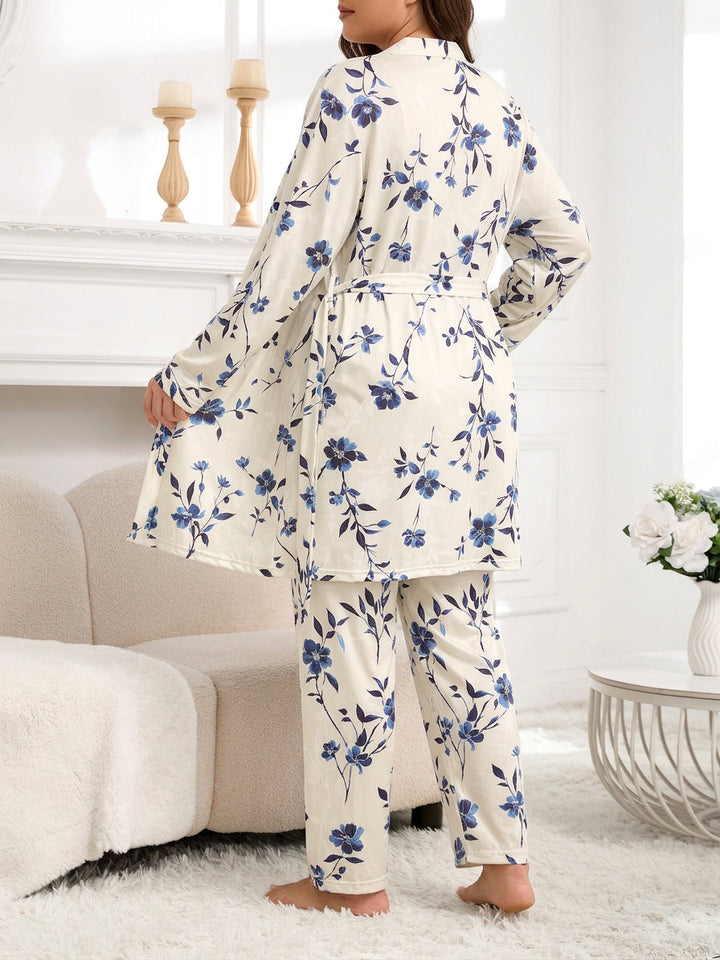 Nadya | Vintage Kukallinen Pyjama Setti