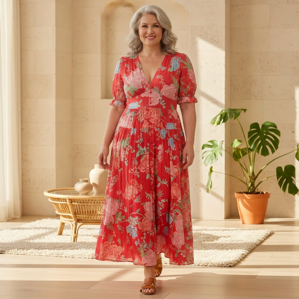 Salma | Kukallinen Maxi Mekko