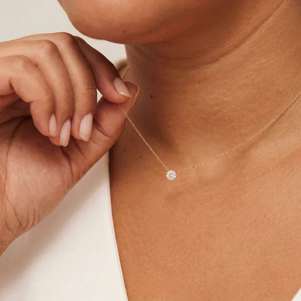 Monroe Moissanite Kivikaulaketju | Kulta