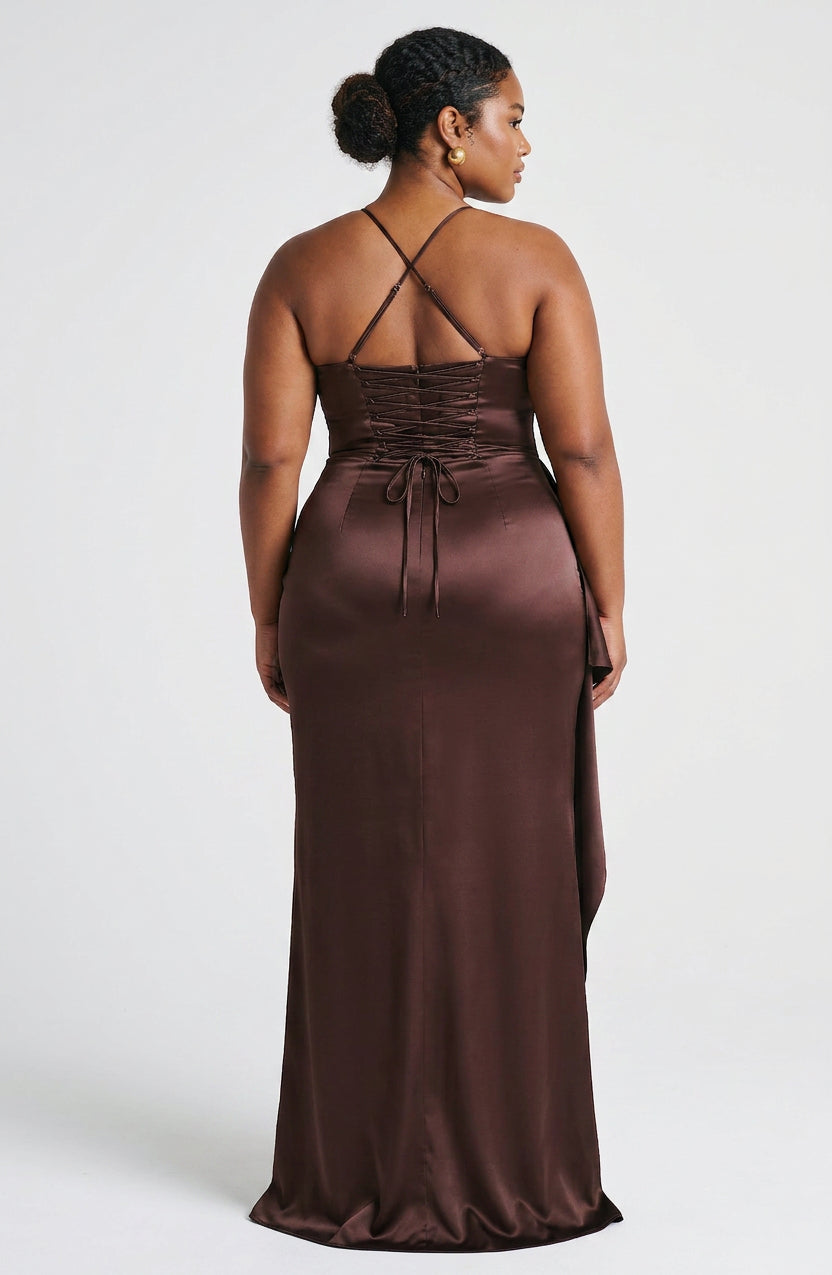 Hazel Maxi Dress - Plommbraun