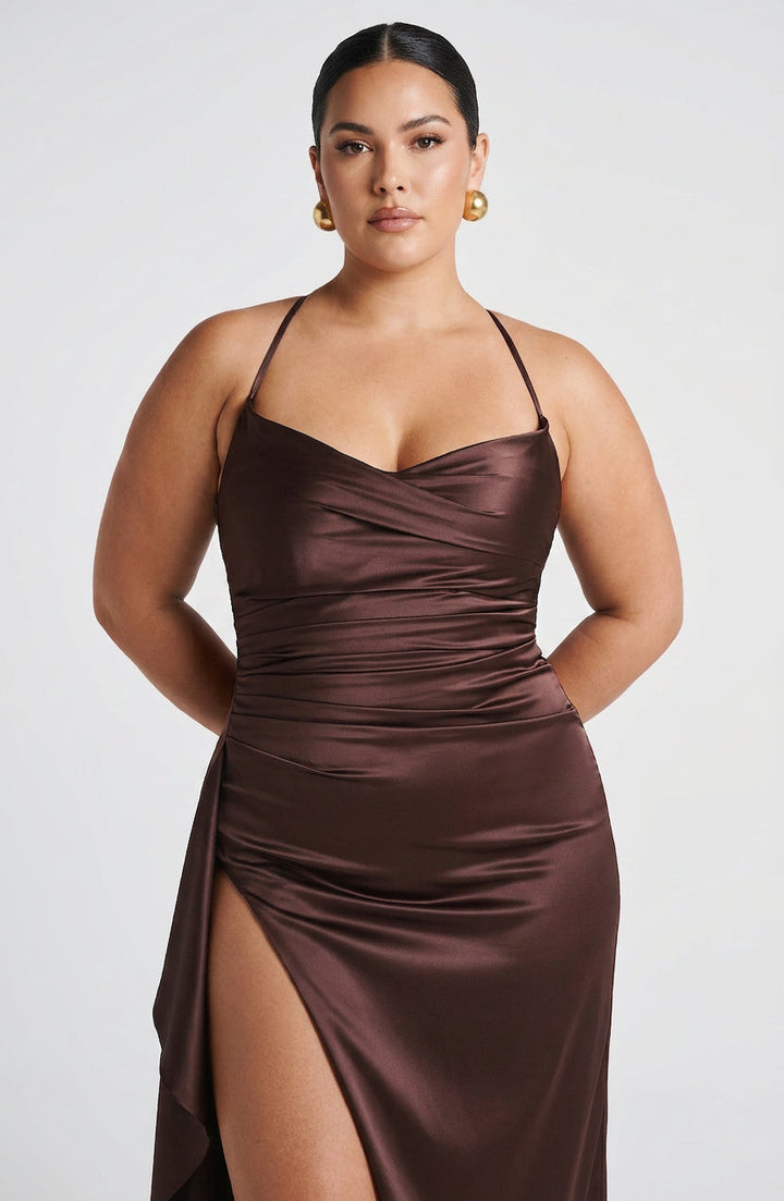 Hazel Maxi Dress - Plommbraun