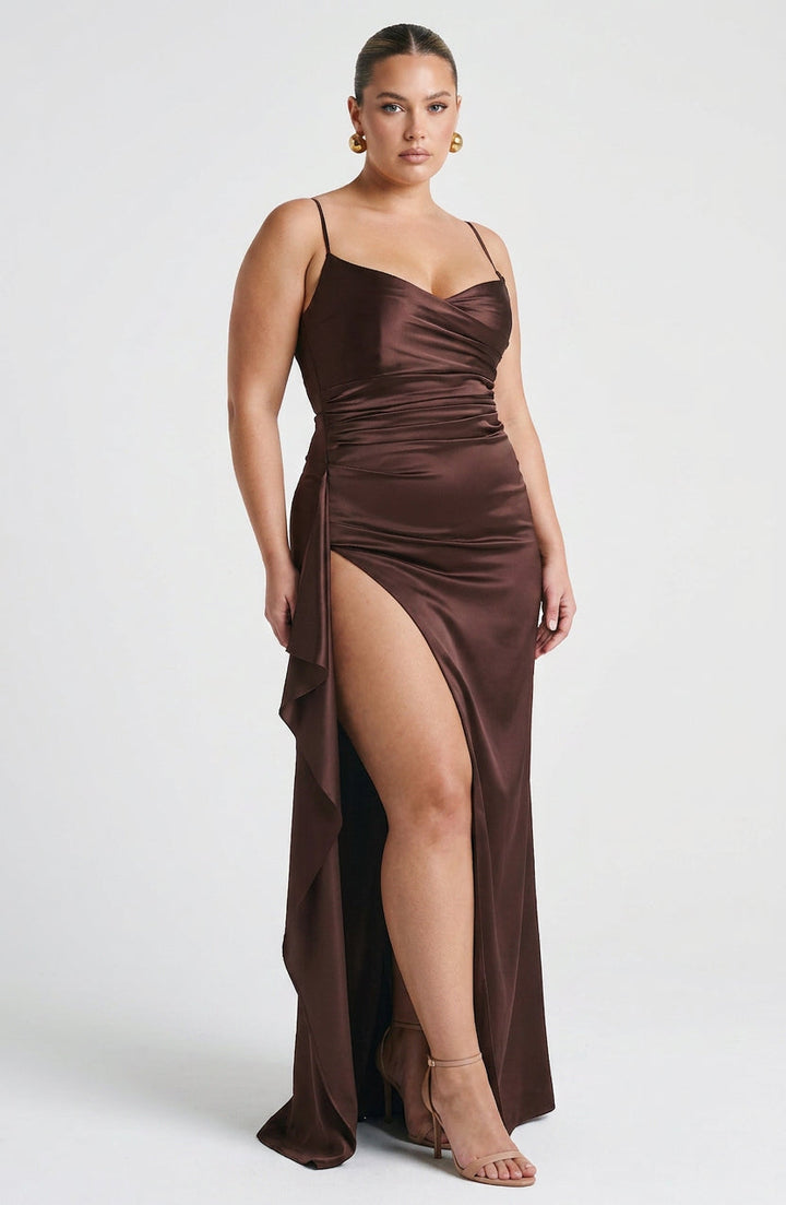 Hazel Maxi Dress - Plommbraun