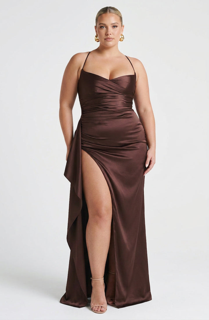 Hazel Maxi Dress - Plommbraun
