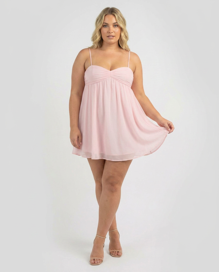 Yelena - Virtaava Babydoll Mini Mekko
