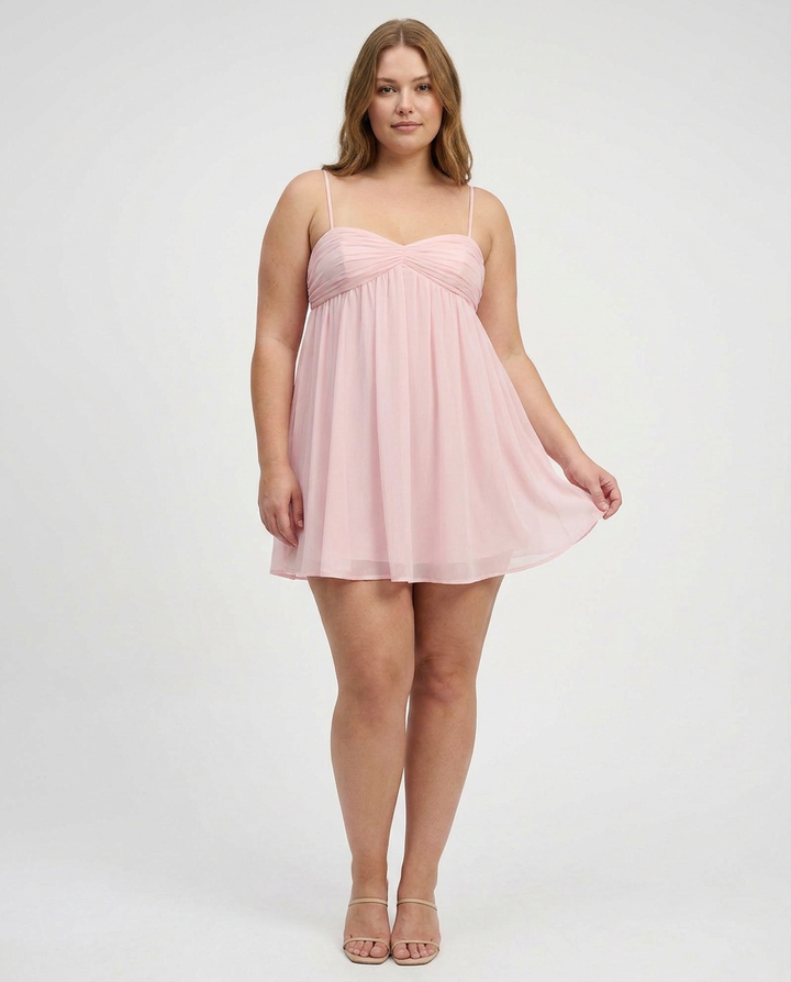 Yelena - Virtaava Babydoll Mini Mekko