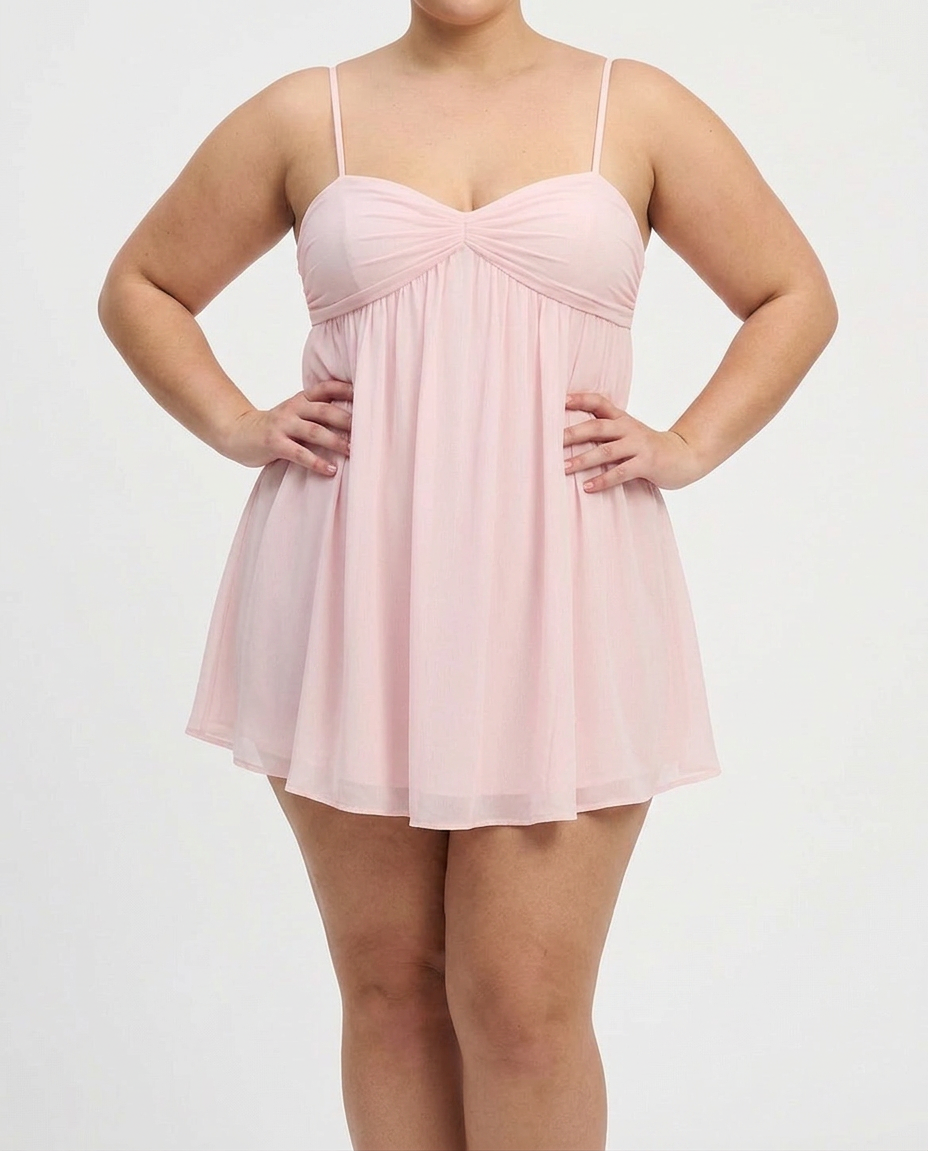 Yelena - Virtaava Babydoll Mini Mekko