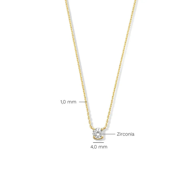 Monroe Moissanite Kivikaulaketju | Kulta