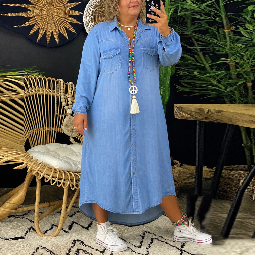 Adeline | Denim-paitamekko