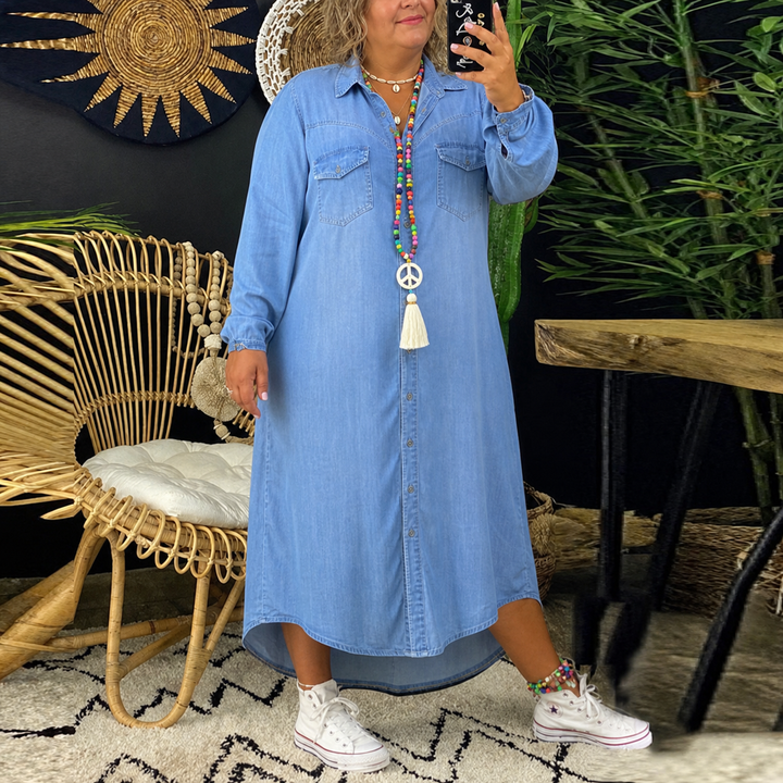 Adeline | Denim-paitamekko