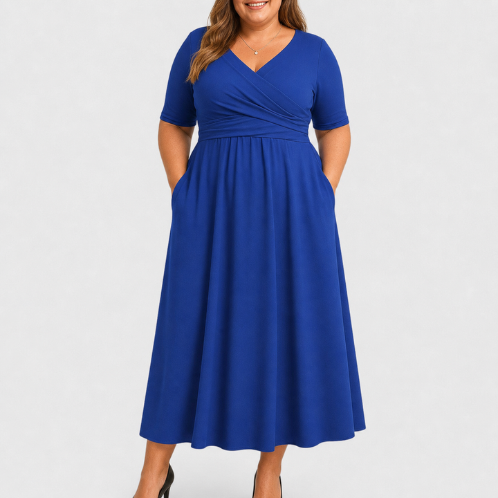 Eleanor | Tyylikäs Midi Mekko Taskuilla