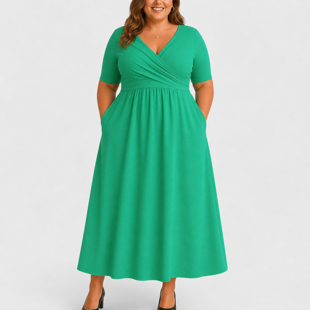 Eleanor | Tyylikäs Midi Mekko Taskuilla