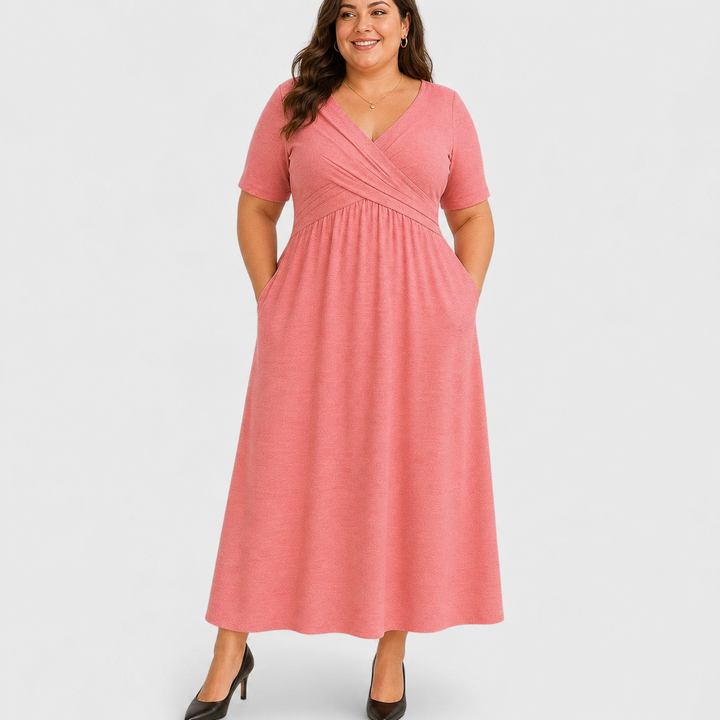 Eleanor | Tyylikäs Midi Mekko Taskuilla