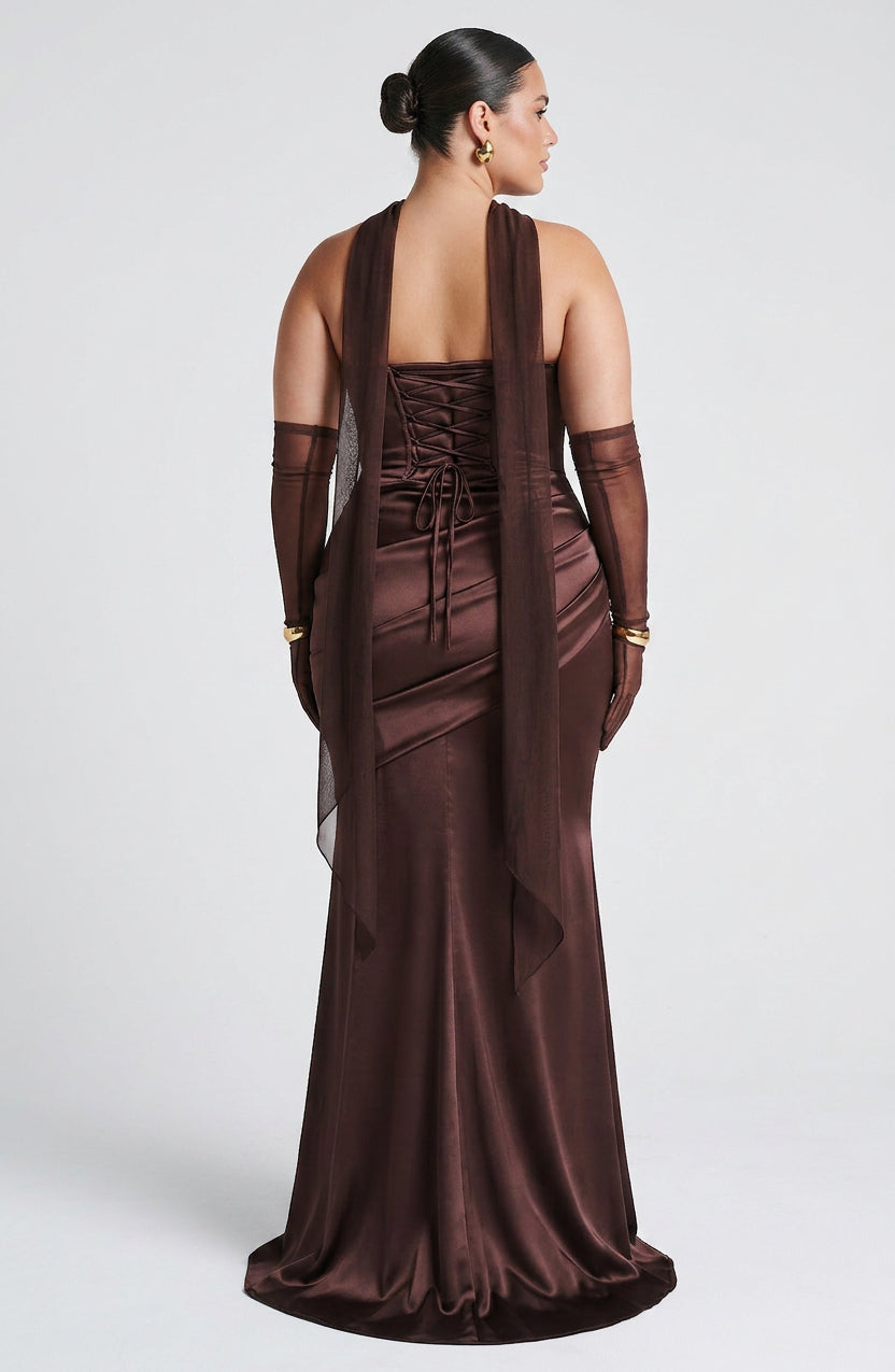 Frankie Maxi Dress - Plomminruskea
