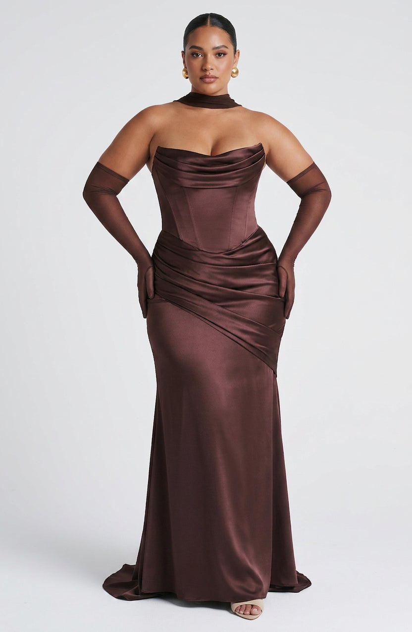 Frankie Maxi Dress - Plomminruskea