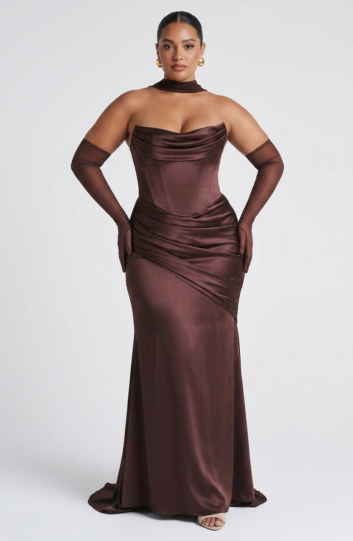 Frankie Maxi Dress - Plomminruskea