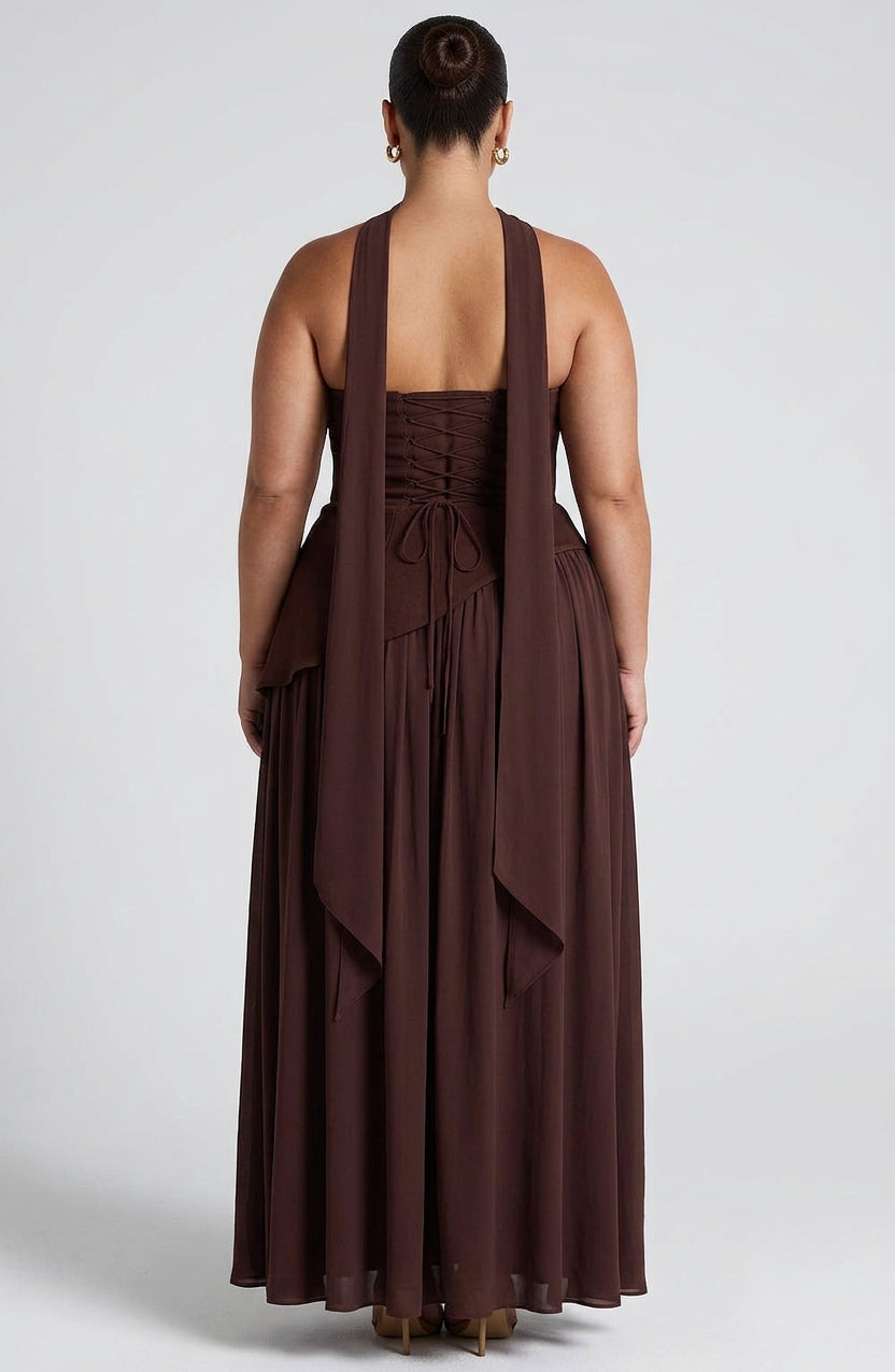 Carys Maxi Mekko - Luumu Ruskea