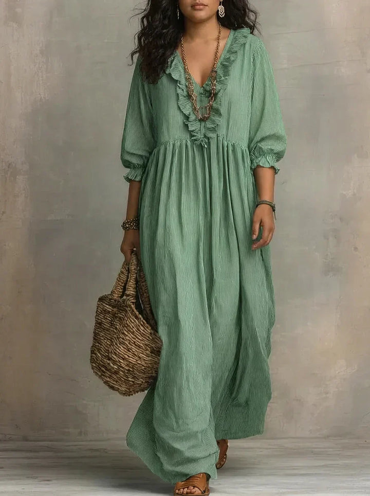 Soraya | Boho Pitkähihainen Maxi Mekko