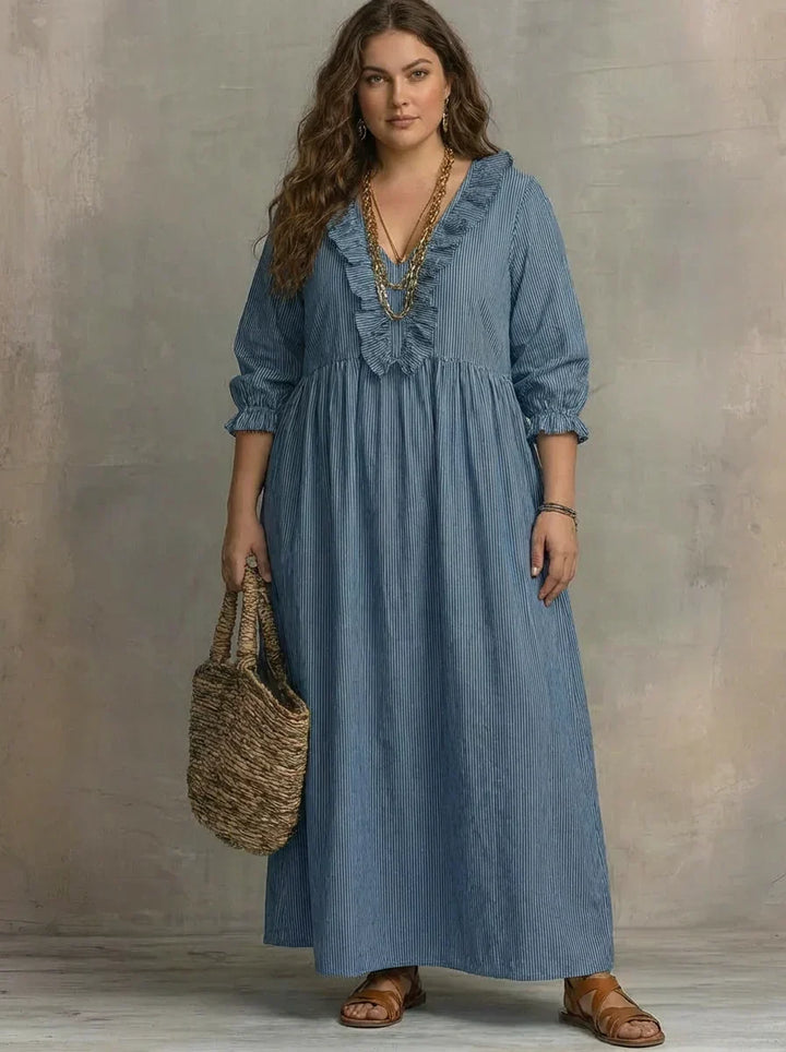 Soraya | Boho Pitkähihainen Maxi Mekko