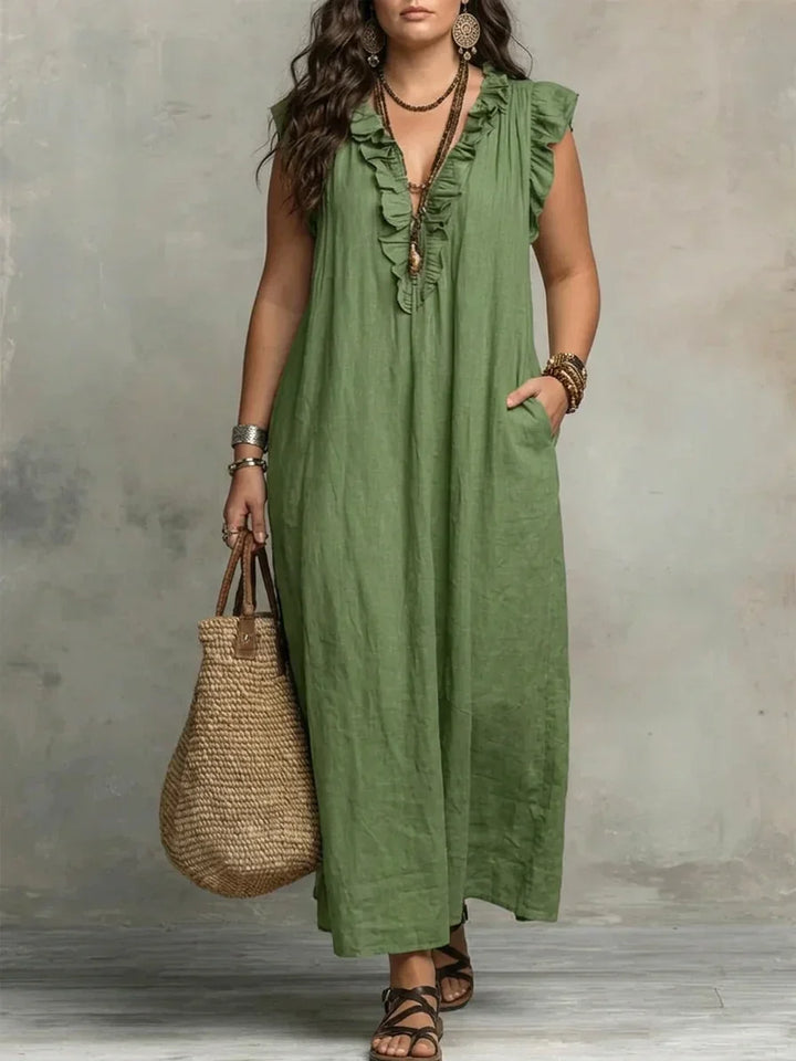 Esmé | Boho Ruffle Maxi -mekko