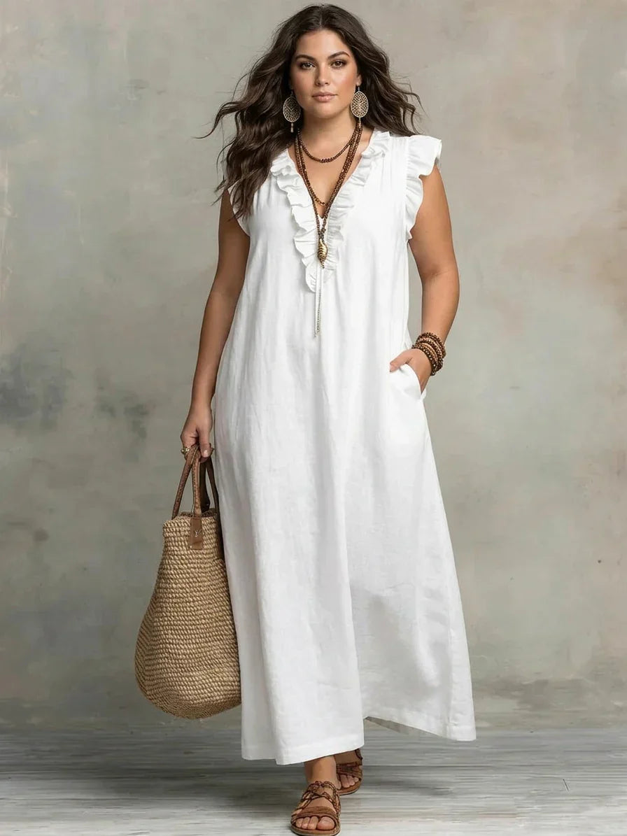 Esmé | Boho Ruffle Maxi -mekko
