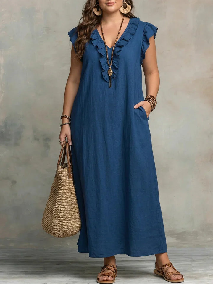 Esmé | Boho Ruffle Maxi -mekko