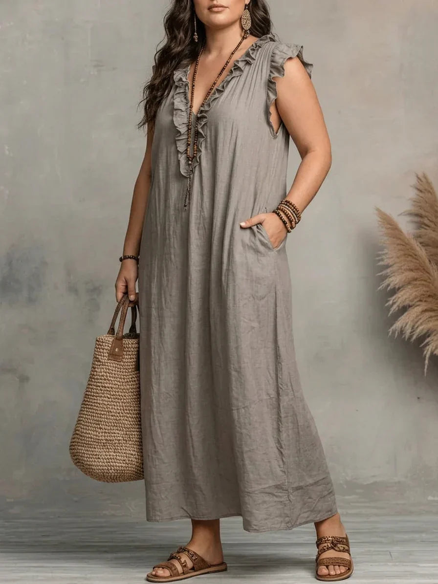 Esmé | Boho Ruffle Maxi -mekko
