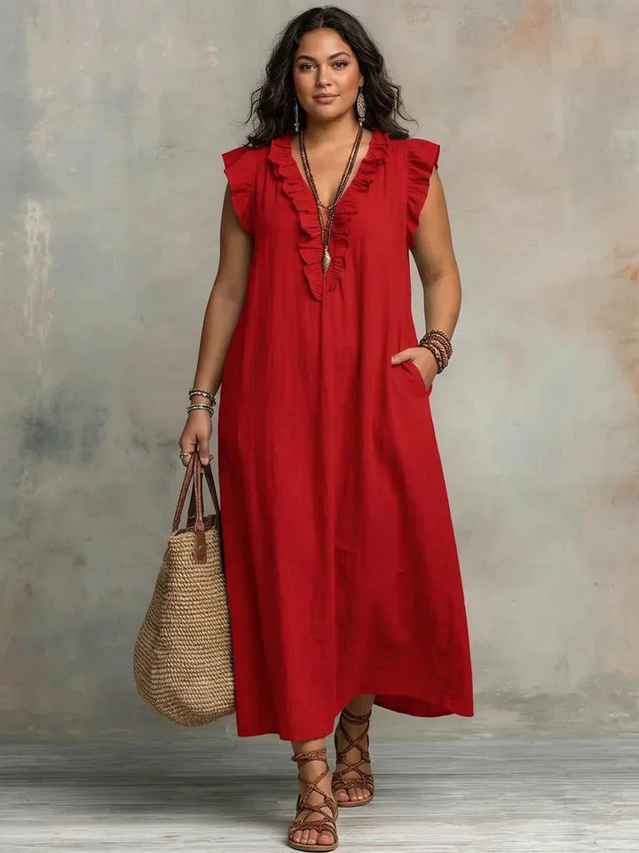 Esmé | Boho Ruffle Maxi -mekko