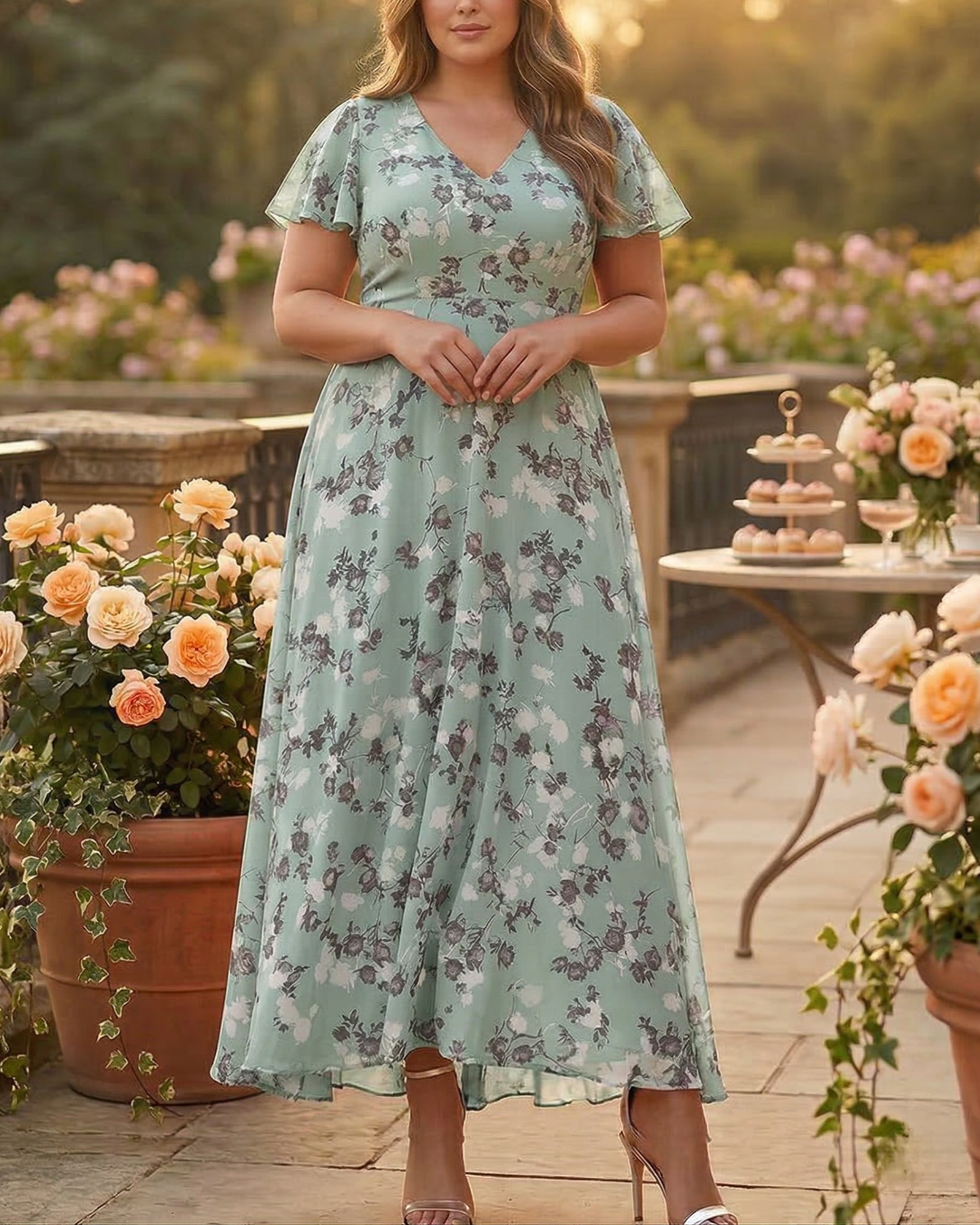 Delia | Glamourinen mekko, joka peittää vatsan