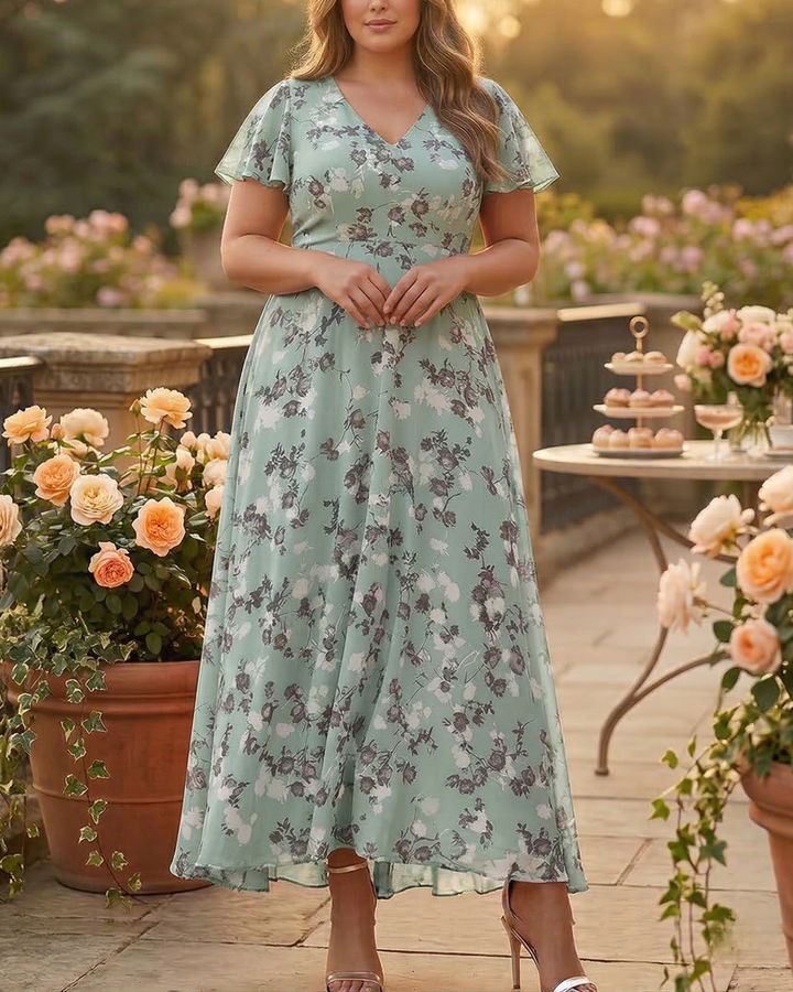 Delia | Glamourinen mekko, joka peittää vatsan