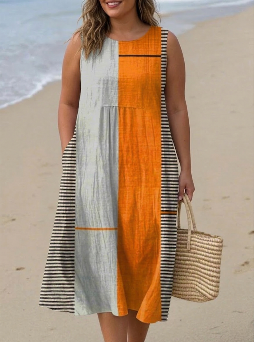 Lara Väri Blokki Midi Mekko